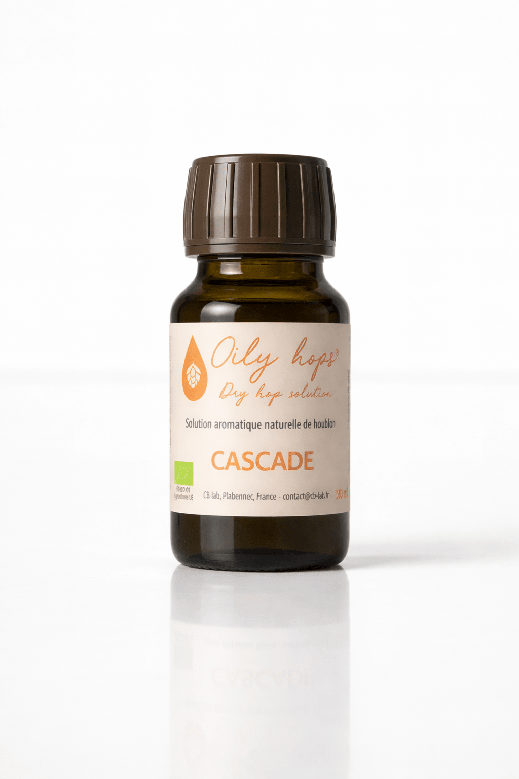 Extrait de houblon Oily hops® CASCADE Bio pour aromatiser la bière - Oily hops®