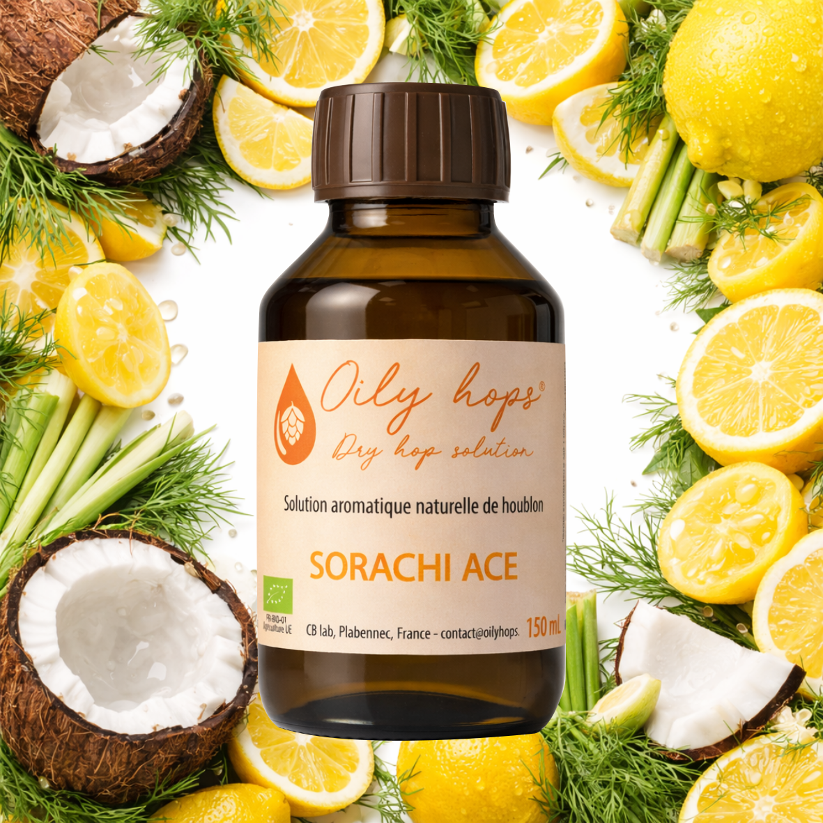 Extrait de houblon Oily hops® SORACHI ACE Bio pour aromatiser la bière - Oily hops®